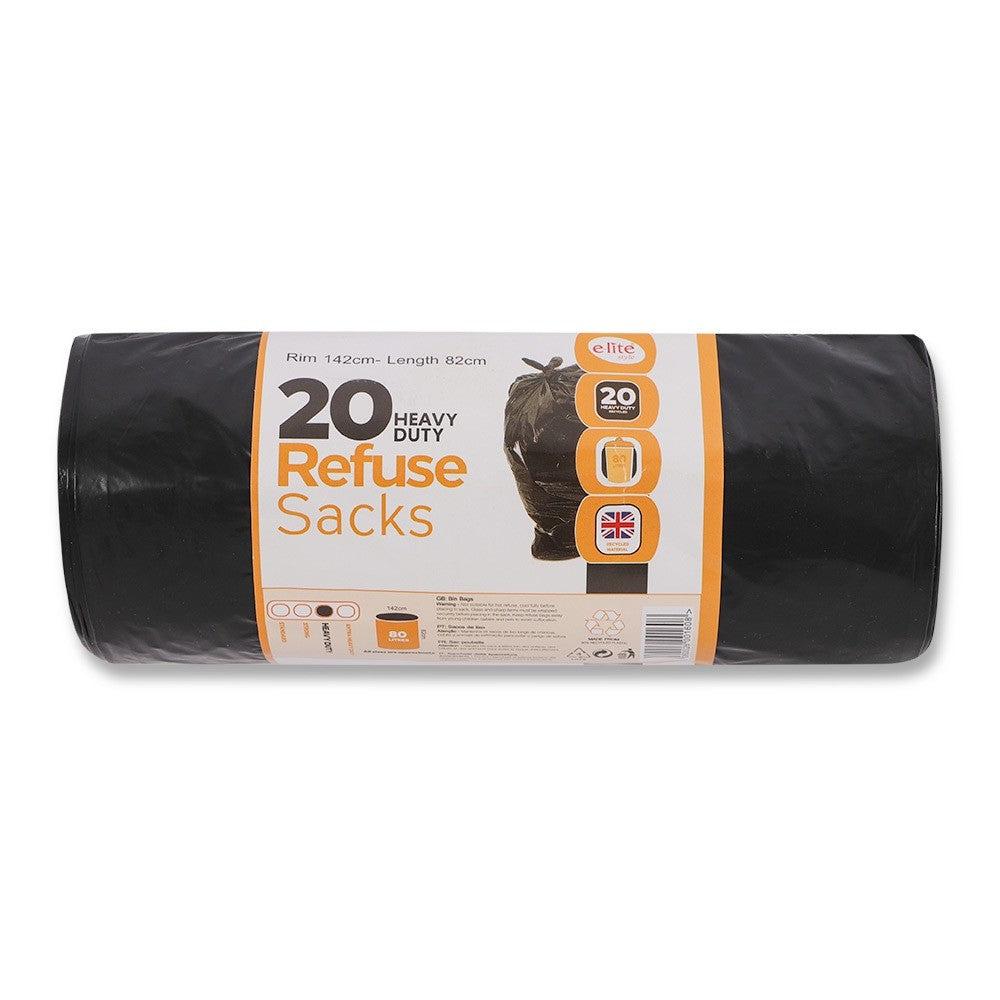 20 Heavy Duty Black Bin Bags-SurulereFoods